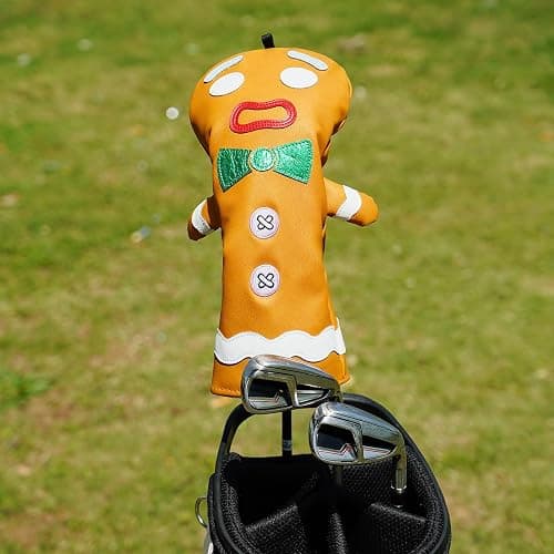 LZFAN Funny Golf Club Head Cover Driver Headcover Fairway Wood Headcover Hybrid Club Head Cover Brown Monster Cookie thumbnail 8