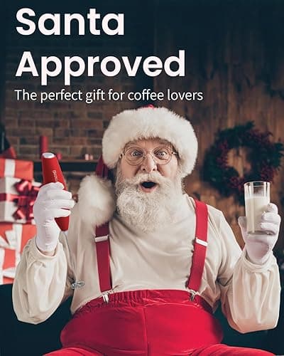 Elementi Electric Pink Milk Frother Handheld - Mini Whisk for Coffee, Matcha and Drinks - Portable Frother & Mixer with Stand (Pastel Pink) thumbnail 3