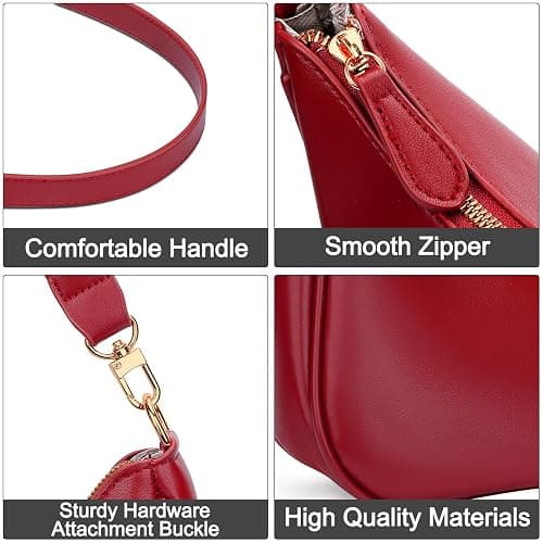 KKXIU Shoulder Bag for Women Cute Hobo Purses and Handbags Retro Clutch Underarm Purse thumbnail 4
