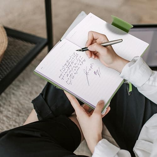 CAGIE Lined Journal for Women, 100GSM Leather Journals for Writing with Buckle Closure,A5 Hardcover Diary Journaling Notebooks for Business Work School Note Taking 5.9" x8.59 (Green) thumbnail 7
