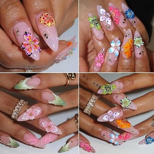 3D Flowers Nail Mold Silicone Nail Tools, Hawaii Hibiscus Floral Petal Nail Design Resin Molds Nail Art Carving Template for Resin Manicure Decorations Accessories DIY Nail Supplies thumbnail 5