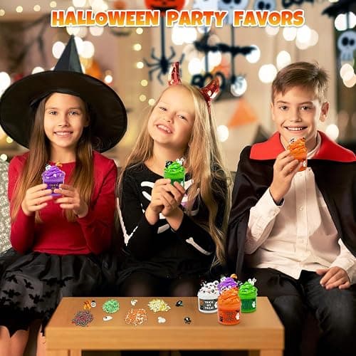 Halloween Treat Non Candy for Toddlers-4 PCS Slime Toys Gifts Party Favors | Small Halloween Birthday School Prize for Kids, Goody Bag Basket Pinata Stuffer Fillers Supplies Stuff Trinket for Boys Girls thumbnail 5