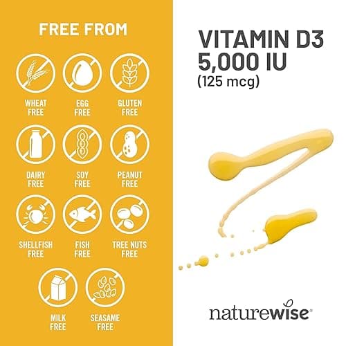 NatureWise Vitamin D3 5000iu (125 mcg) 1 Year Supply for Immune Support, Healthy Muscle Function, and Bone Health - Non-GMO, Gluten Free in Organic Extra Virgin Olive Oil, (Mini Softgel), 360 Count - 5000IU - 360 Count (Pack of 1) thumbnail 9