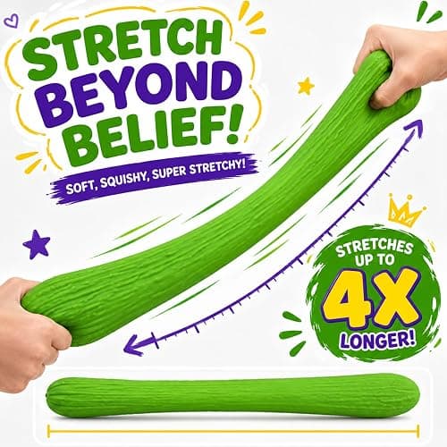 Jumbo Stretchy Cucumber Squishy Toys, Squeeze Sensory Fidget Toys for Stress Relief, Cute Giant Pickle Stress Balls Squishies Toy, Fun Novelty Birthday Party Favor for Kids and Adults thumbnail 6
