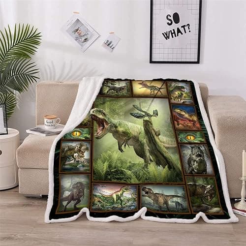 CYREKUD Dinosaur Throw Blanket - Dino Gifts for Boys, Girls & Adults - 50x60 Inches thumbnail 6