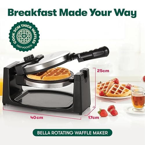 Bella 17870 Waffle Maker, Aluminium, Stainless Steel thumbnail 2