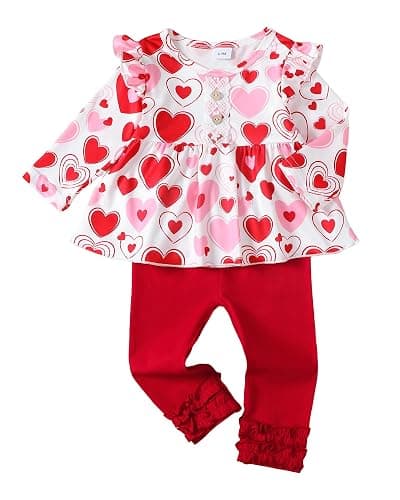 Baby Girl Clothes Toddler Girl Outfits Ruffle Shirt Pants Cute Infant Outfit Set Baby Girl Fall Winter Clothes - Image 1