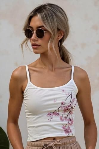 Y2k Aesthetic Cute Tee Vintage Street Women Graphic Kawaii Clothes Cutecore Slim Fit Crop Tops Camisole thumbnail 2