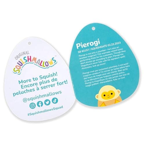 Squishmallows Original 8-Inch Pierogi Banana Monkey - Official Jazwares Plush thumbnail 7