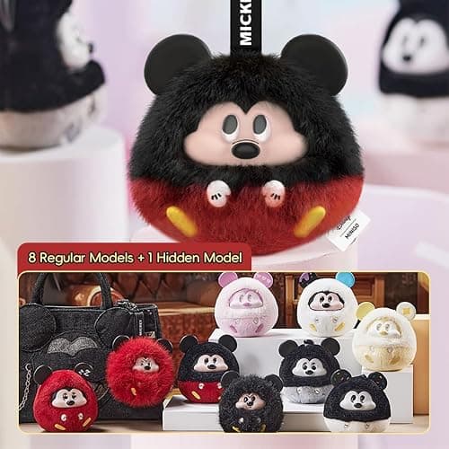 MINISO Disney Mickey Interesting Collisions Series Blind Box, Disney Mickey Vinyl Plush Pendant Surprise Box Bag Charm Figure Model Random Design Collectible Toy for Home Decor Birthday Gifts (Single) thumbnail 3