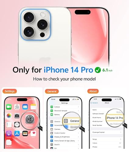 FNTCASE for iPhone 14 Pro Case: [Compatible with Magsafe] Translucent Matte Cases with [Full Camera Protection] [Screen Protector] Military Grade Shockproof Protective Phone Cover - Light Pink thumbnail 2