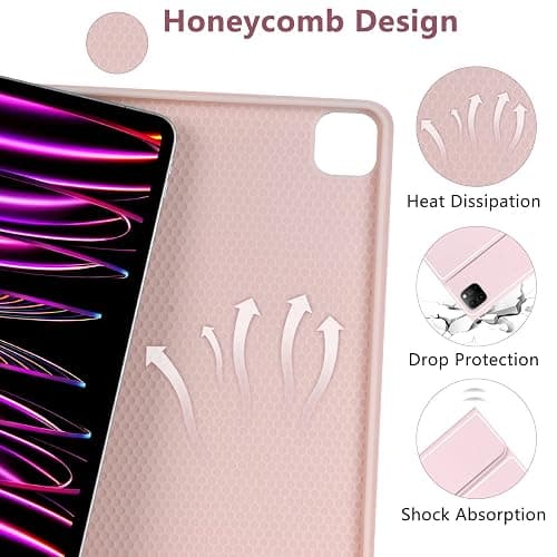 CC Store for iPad Air 11 Inch Case with Keyboard M3/M2 (2025/2024) - Detachable Folio Keyboard Cover with Pencil Holder for iPad Pro 11 inch (4th /3rd /2nd /1st Gen)&Air 5th/4th Gen (Pink) thumbnail 6