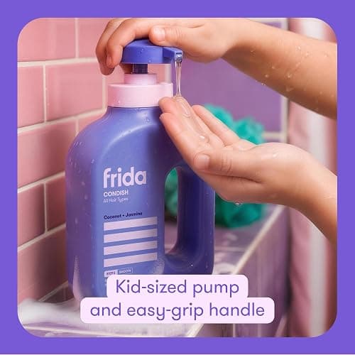 Frida for Kids All Hair Conditioner for Kids, Hydrating Hair Care, 17 oz | Conditioner with oat protein, aloe and jojoba hydrates, detangles and helps control frizz without heavy residue. thumbnail 5