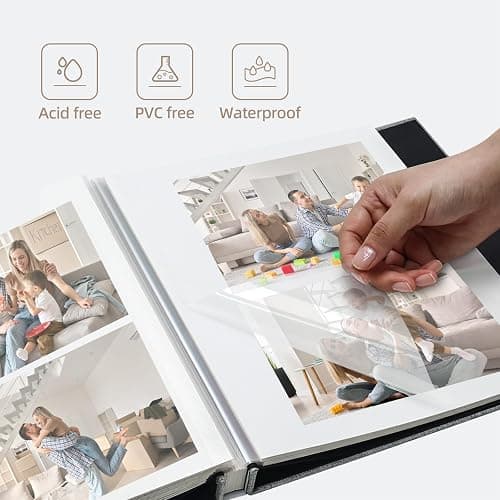 Vienrose Photo Album Self Adhesive 4x6 5x7 3x5 8x10 Scrapbook Album DIY Scrap Book with Metallic Pen 120 Pages thumbnail 6