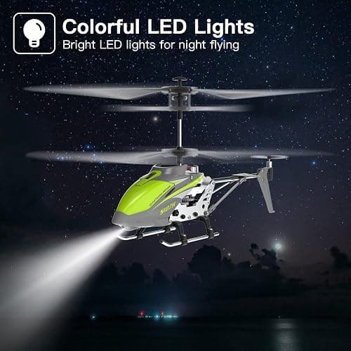 Cheerwing Remote Control Helicopter,SYMA S107H Mini RC Helicopter with Gyro,Altitude Hold, One Key Take Off/Landing for Adults Kids(Green) thumbnail 6