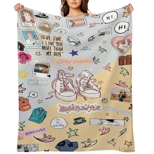 Heart Stopper Blanket Super Soft Cozy Throw Blanket, Heart Stopper Lightweight Fuzzy Comfy Fleece Blanket Warm Plush Throw Blankets for Couch Sofa Bed 60"*50" - Gbl3 - 60*50 thumbnail 4