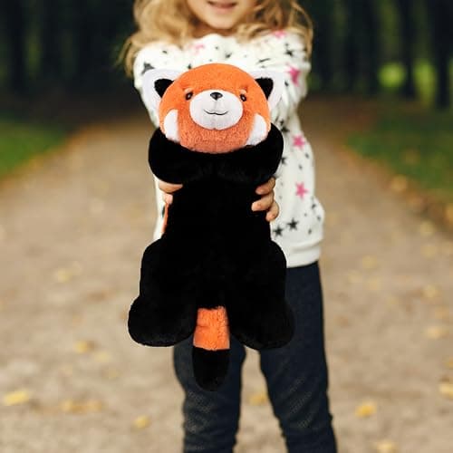 Niuniu Daddy 20" | 3.3 Pound Red Panda Weighted Stuffed Animals Plush Toy, Small Pillowfort Weighted Plush Animals for Kids Adults, Heavy Beads Body Stuffed Animal Pillow for Gift Birthday Christmas - Red Panda - Medium thumbnail 2