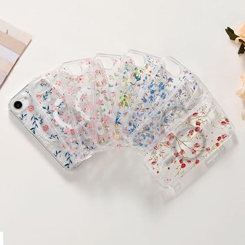 QLTYPRI Magnetic for iPhone 17e / iPhone 16e Case Compatible with Magsafe, Cute Floral Flower Aesthetic Phone Case Slim Clear Anti-Yellowing Shockproof Phone Cover for Girls Women - Floral thumbnail 8