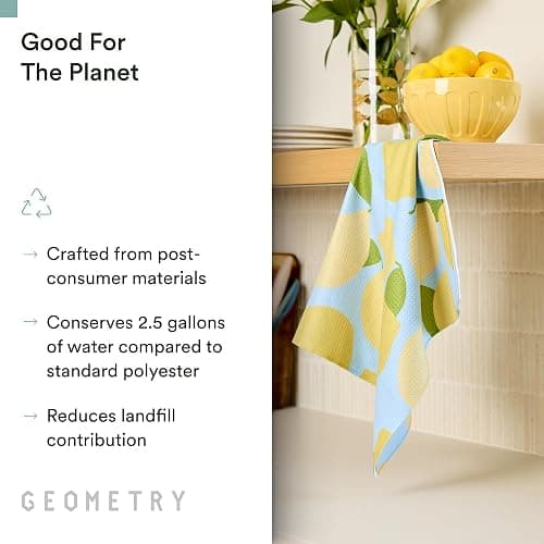 GEOMETRY Spring Kitchen Towels - Quick Dry Microfiber Cloth Spring & Summer Dish Towels for Kitchen Drying - Premium Quick Dry Towel - Paradise Play, 18" x 30" - 2-Pack thumbnail 5