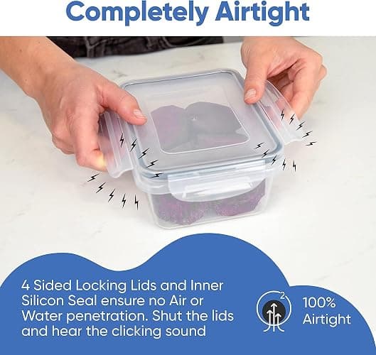 Chef's Path 72 Piece Airtight Food Storage Containers with Lids, 36 Containers and Lids, Stackable Kitchen and Pantry Canisters for Meal Prep and Food Storage - Transparent thumbnail 3