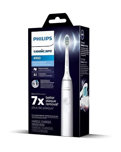 Philips Sonicare 4100 Rechargeable Electric Toothbrush, with Pressure Sensor, 2 Intensity Settings, SmarTimer and QuadPacer, 14-Day Battery Life, White, Model HX3681/23 thumbnail 14