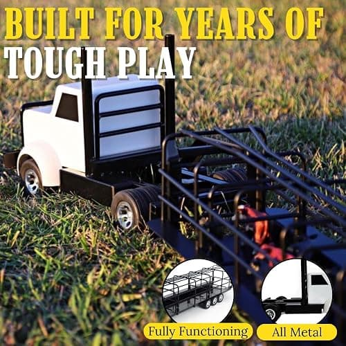 Little Buster Rancher’s Trucking Set - Metal Semi Truck & Gooseneck Trailer | Triple Axle Stock Trailer - Collector Display Bundle - Birthday Gift - Hobbyist - Ranch Livestock thumbnail 7