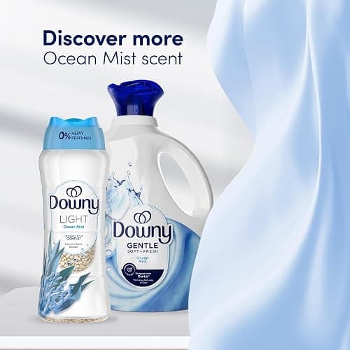 Downy Light Laundry Scent Booster Beads, Ocean Mist Scent, 24 OZ, In-wash fabric beads designed to be gentle with a light boost of scent, No Heavy Perfumes thumbnail 9