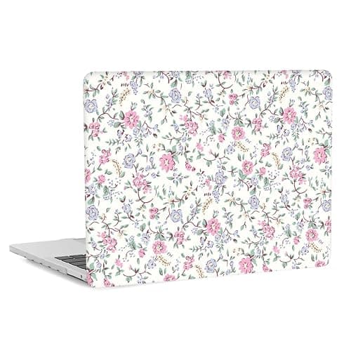 FFBOFFC Shell Compatible with MacBook Pro 15 Inch Case 2019 2018 2017 2016 Release Model A1990 A1707 with Touch Bar Touch ID, Plastic Protective Laptop Hard Case & Keyboard Skin, Pink Tiny Flowers thumbnail 3