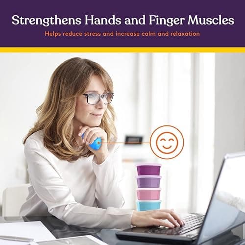 Special Supplies Therapy Putty for Kids and Adults - Resistive Hand Exercise Stress Relief Therapy Putty Kit, Set of 4 Strengths, Three Ounces of Each Putty thumbnail 6