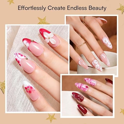 Makartt Blooming Gel - Clear Blossom UV Gel Polish for Spreading Effect Marble Soak Off Nail Polish Painting Nail Art Designs for DIY Color Floral Watercolor Magic Manicure Gift for Women thumbnail 7