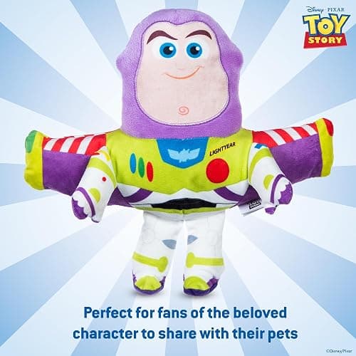 Disney for Pets Pixar’s Buzz Lightyear Plush Dog Toy - Ballistic Nylon Fabric Toy with Squeaker for Dogs - Officially Licensed Product, 9 Inch thumbnail 2