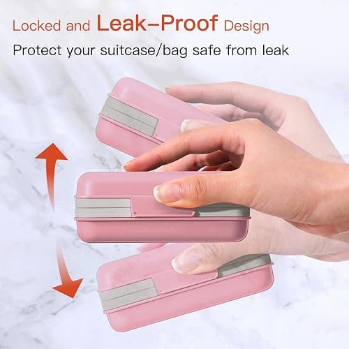 Quatish Leakproof Bar Soap Holder Dish with Lid for Shower, Portable Travel Soap Case Box for Gym, Camping, Hiking, Outdoor Use, Travel Size Toiletries Essentials, Keeps Soap Dry, Pink thumbnail 5