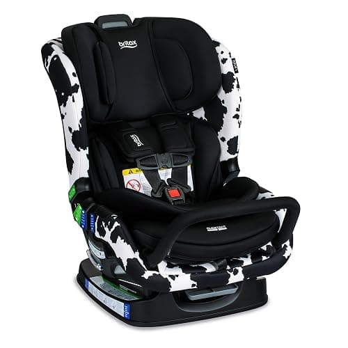 Britax Poplar S Convertible Car Seat, 2-in-1 Car Seat Extended Rear Facing, 17” Slim Car Seat Design with Fast & Easy ClickTight Installation, Anti-Rebound Bar & SafeWash Fabrics — Cowmooflage thumbnail 3