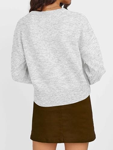 Trendy Queen Cropped Cardigan Sweaters for Women Lightweight Crop Knit Y2k Fall Outfits Fashion Clothes 2025 thumbnail 4