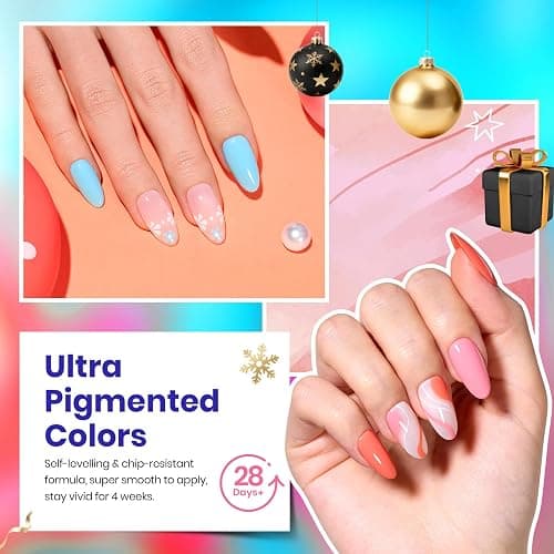 Beetles Gel Nail Polish Set, 23pcs Gel Polish Kit, 20 Colors Pink Green Blue Uv Gel Polish with Base Top Coat, All Season Manicure Tools for Beginners Nail Art Home Gift for Women thumbnail 5