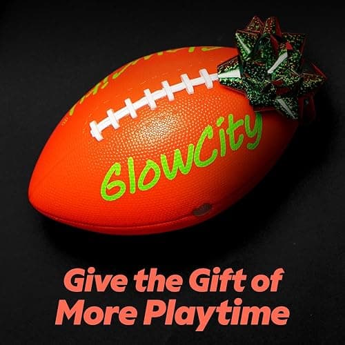 GlowCity Glow in The Dark Football - Size 3/6 Light Up Ball Gifts for Kids, Teens & Adults - Bright Football for Night Outdoor Games - Sports Birthday Gift Ideas for Boys Ages 6 7 8 9 10 11 12 13 14 thumbnail 7