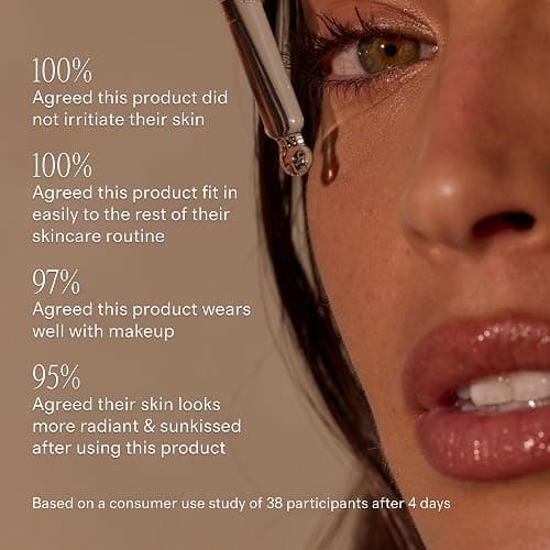 + Lux Unfiltered N°12 Sun Struck Bronzing Face Tanning Drops - Gradual Self Tanner - Natural Glow, Streak-Free, Fragrance Free - Hyaluronic Acid & Vitamin E - Vegan & Cruelty Free - Classic thumbnail 6