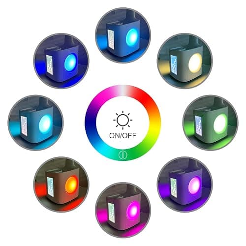 wanjiaone LED Desk Lamp with Clock,Color Changing Nightlight,Study Lamp with Pen Holder,Desk Light with USB Charger,Table Light for Home,Office,Bedroom,Gift for Kids,Students,Women,White thumbnail 2