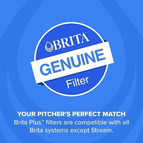 Brita Plus Replacement Water Filter, For Pitchers and Dispensers, 4 Pack | WQA and NSF/ANSI Certified, Reduces Chlorine, Copper, Mercury & Cadmium, Lasts 2 Months, Household Essential thumbnail 7