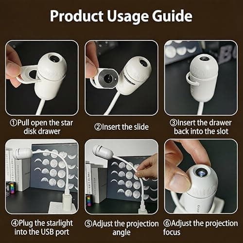 Galaxy Star Night Light Projector, 2-in-1 LED Night Light (Multicolor) thumbnail 7