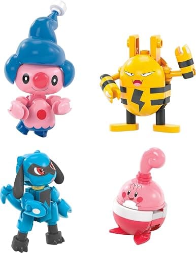 MEGA Pokemon Building Toys Set Trainer 8 Pack with 189 Pieces, 8 Articulated and Poseable Characters, 2 Inches Tall, for Kids thumbnail 4