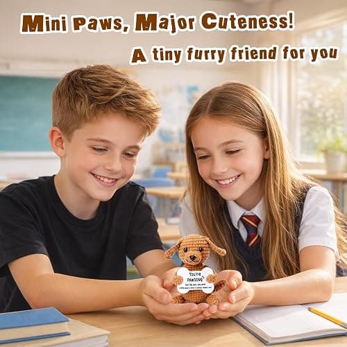 Funny Valentines Day Dog Gifts for Women Men Girls Boys, Valentines Birthday Gifts Ideas Cute Stuff Cool Things, Small Puppy Dog Stuffed Animals Plush, Mini Emotional Positive Desk Decor Accessories thumbnail 6