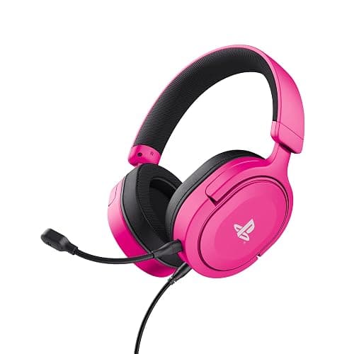 Trust Gaming GXT 498P Forta Cuffie PS5 e PS4 Licenza Ufficiale PlayStation 5, Driver 50 mm, Audio 3D, Cavo da 1,2 m, Microfono Staccabile, Jack Audio 3.5 mm, Cuffie Gaming Cablate, Rosa - Rosa - Image 1