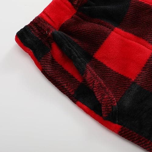 LAYHTKTL Womens Fluffy Pajama Pants Flannel Fuzzy Fleece Cozy Lounge Pants with Pockets Winter Warm Pj Bottoms thumbnail 3
