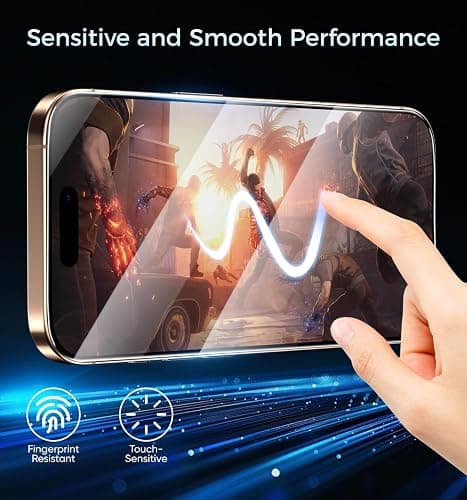 MAGIC JOHN 3rd Gen Upgraded for iPhone 16ProMax Privacy Screen Protector 6.9 Inch,25°Anti-Spy Screen,Shockproof Tempered Glass,Auto Dust-Removal,Bubble Free,Easy Installation,2 Pack thumbnail 5
