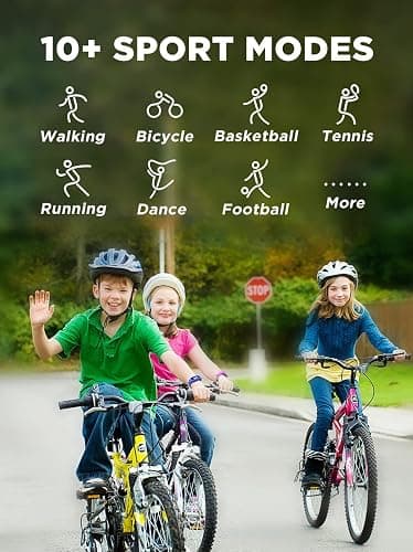 BIGGERFIVE Vigor 2 Kids Fitness Tracker Watch for Girls Boys Ages 5-12, IP68 Waterproof, Activity Tracker, Pedometer, Heart Rate Sleep Monitor, Calorie Step Counter Watch thumbnail 3