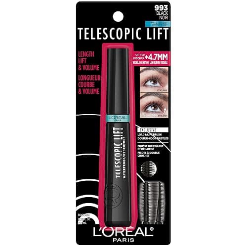 L'Oreal Paris Telescopic Lift Mascara, Lengthening and Volumizing Eye Makeup, Lash Lift with Up to 36HR Wear, Waterproof, Black, 0.33 Fl Oz thumbnail 7