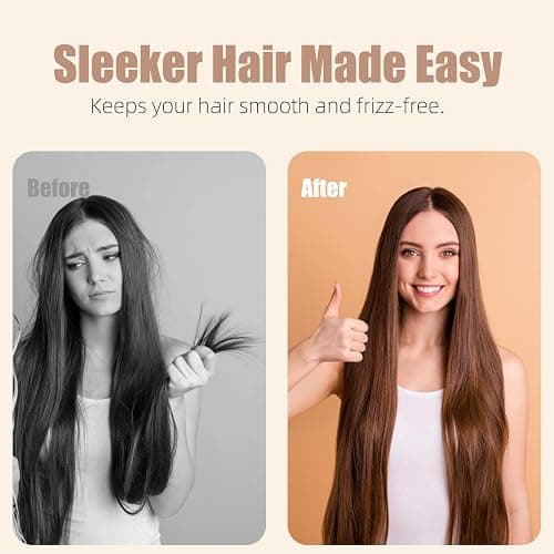 SunHer Boar Bristle Hair Brush - 100% Soft Boar Bristle Brush for Women Men Kids Restore Shine and Fine - Wooden Slick Back Hairbrush with Plastic Tail Comb for Short Thin Dry Hair thumbnail 3