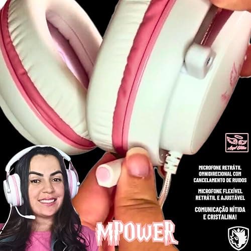 SADES MPOWER Stereo Gaming Headset for PS4, PC, Mobile, Noise Cancelling Over Ear Headphones with Retractable and Flexible Mic & Soft Memory Earmuffs for Laptop Nintendo Switch Games-Angel Edition thumbnail 6