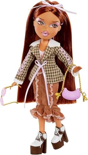 Bratz Stylin' Yasmin - Fashion Doll with Customisable T-Shirt for You, Comes with Accessories, Cute Toys for Girls, Brown thumbnail 5